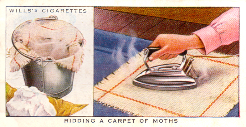 Wills Trading Cards - ridding a carpet of moths