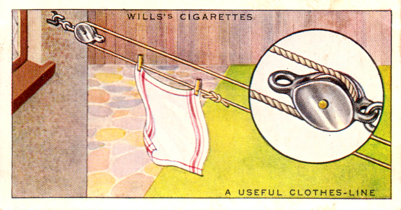 Wills Trading Cards - a useful washing line
